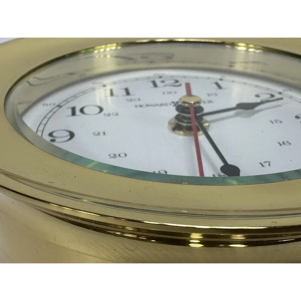 Howard Miller Cartel II 625-228 Solid Brass‎ Nautical Wall Clock 5.25